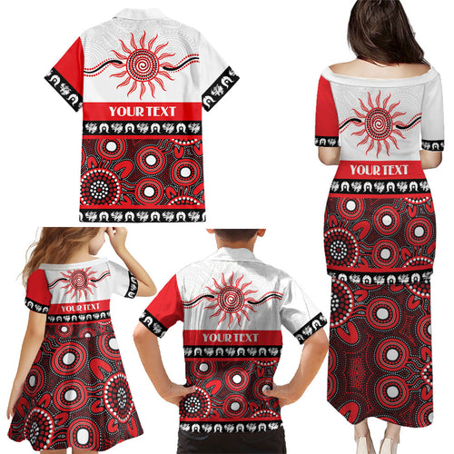 Dragons NAIDOC Week Personalised Family Matching Puletasi and Hawaiian Shirt Aboriginal Torres Strait Islanders Vibe