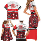 Dragons NAIDOC Week Personalised Family Matching Short Sleeve Bodycon Dress and Hawaiian Shirt Aboriginal Torres Strait Islanders Vibe