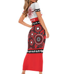Dragons NAIDOC Week Personalised Family Matching Short Sleeve Bodycon Dress and Hawaiian Shirt Aboriginal Torres Strait Islanders Vibe