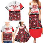 Dragons NAIDOC Week Personalised Family Matching Summer Maxi Dress and Hawaiian Shirt Aboriginal Torres Strait Islanders Vibe