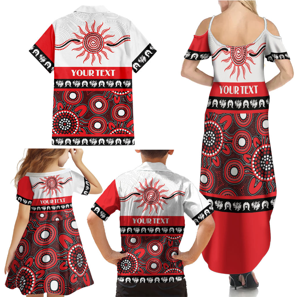 Dragons NAIDOC Week Personalised Family Matching Summer Maxi Dress and Hawaiian Shirt Aboriginal Torres Strait Islanders Vibe
