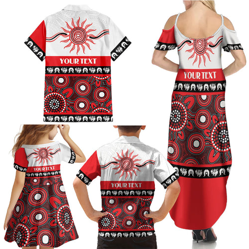 Dragons NAIDOC Week Personalised Family Matching Summer Maxi Dress and Hawaiian Shirt Aboriginal Torres Strait Islanders Vibe