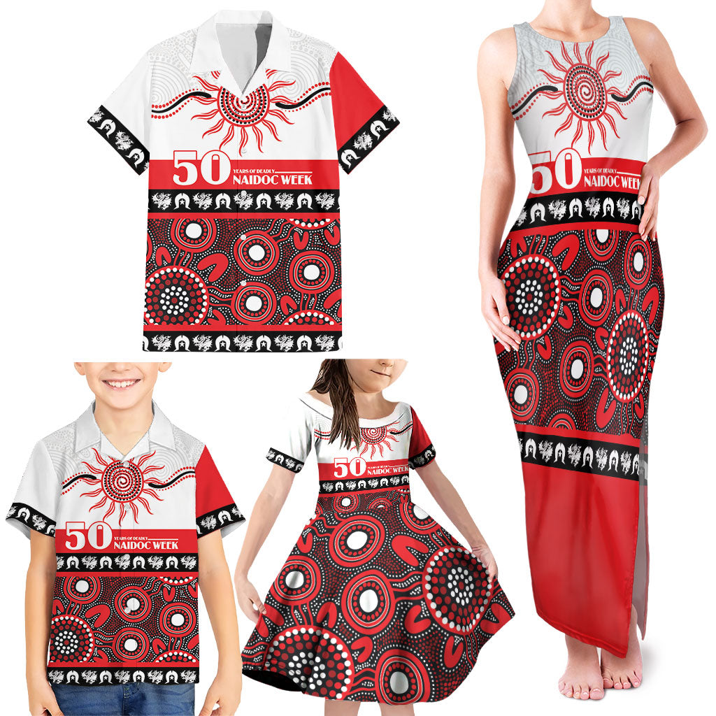 Dragons NAIDOC Week Personalised Family Matching Tank Maxi Dress and Hawaiian Shirt Aboriginal Torres Strait Islanders Vibe