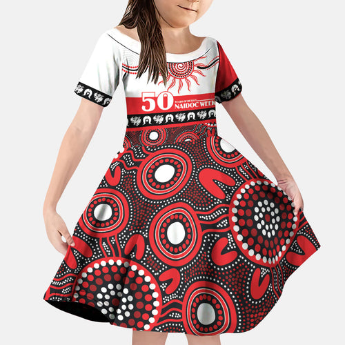 Dragons NAIDOC Week Personalised Family Matching Tank Maxi Dress and Hawaiian Shirt Aboriginal Torres Strait Islanders Vibe