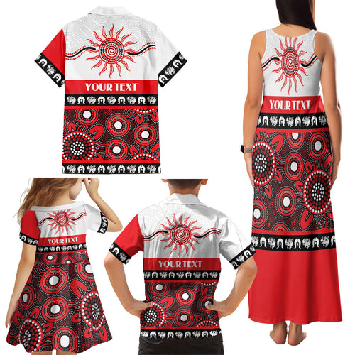 Dragons NAIDOC Week Personalised Family Matching Tank Maxi Dress and Hawaiian Shirt Aboriginal Torres Strait Islanders Vibe