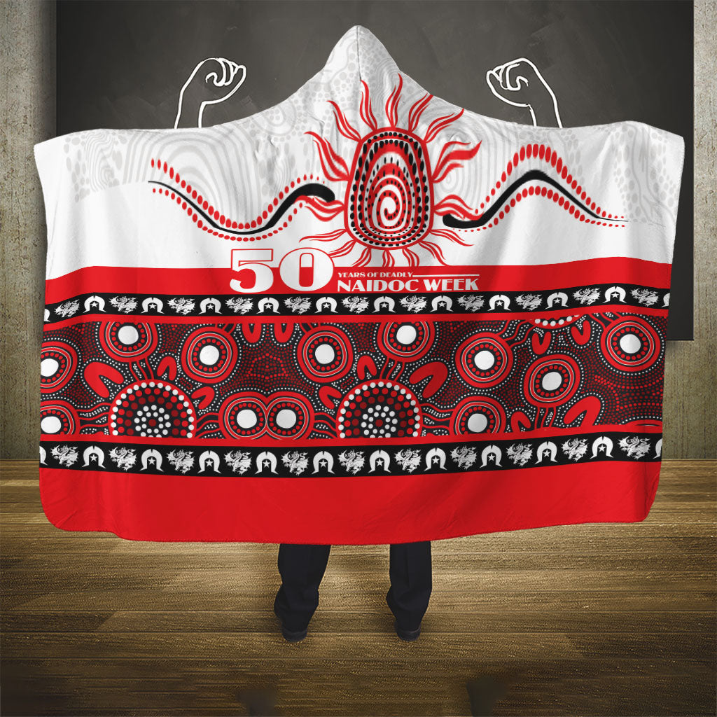 Dragons NAIDOC Week Hooded Blanket Aboriginal Torres Strait Islanders Vibe