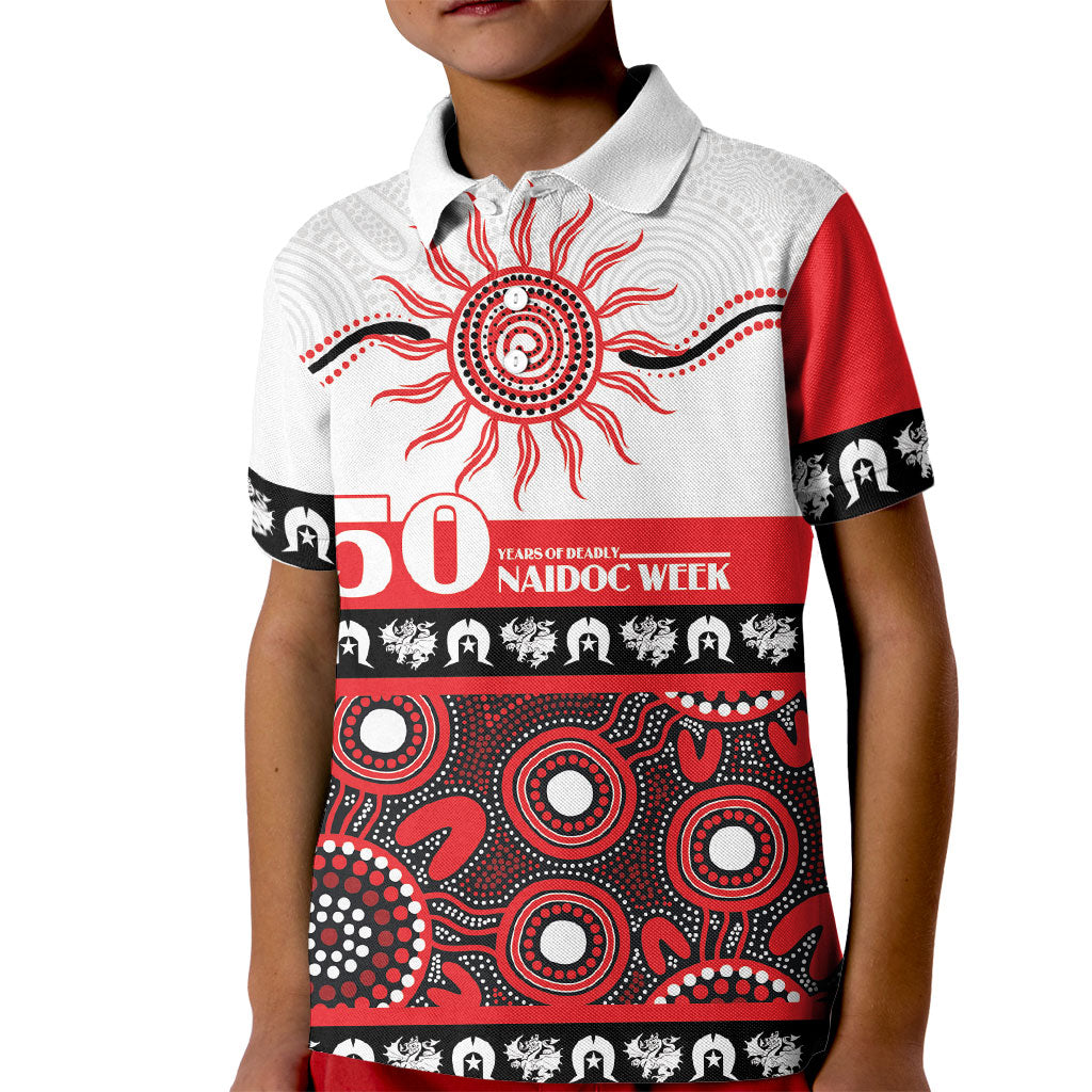 Dragons NAIDOC Week Personalised Kid Polo Shirt Aboriginal Torres Strait Islanders Vibe