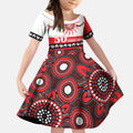 Dragons NAIDOC Week Personalised Kid Short Sleeve Dress Aboriginal Torres Strait Islanders Vibe