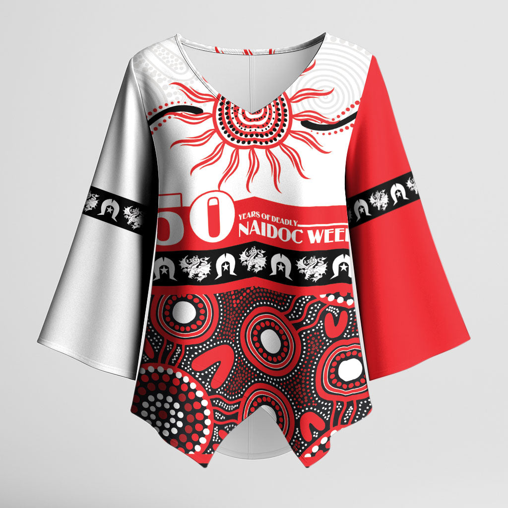 Dragons NAIDOC Week Personalised Kimono Sleeve Blouse Aboriginal Torres Strait Islanders Vibe