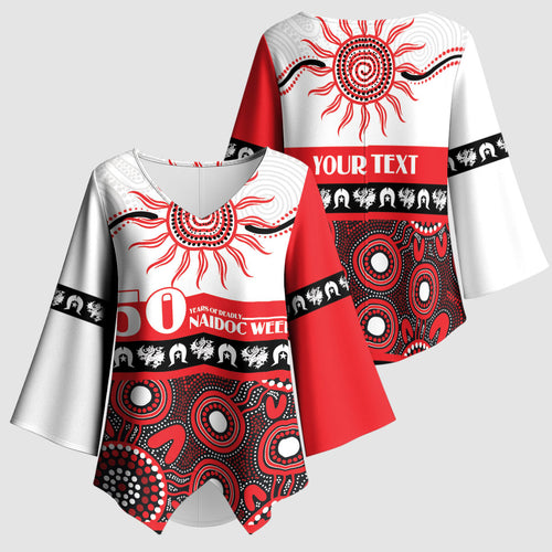 Dragons NAIDOC Week Personalised Kimono Sleeve Blouse Aboriginal Torres Strait Islanders Vibe