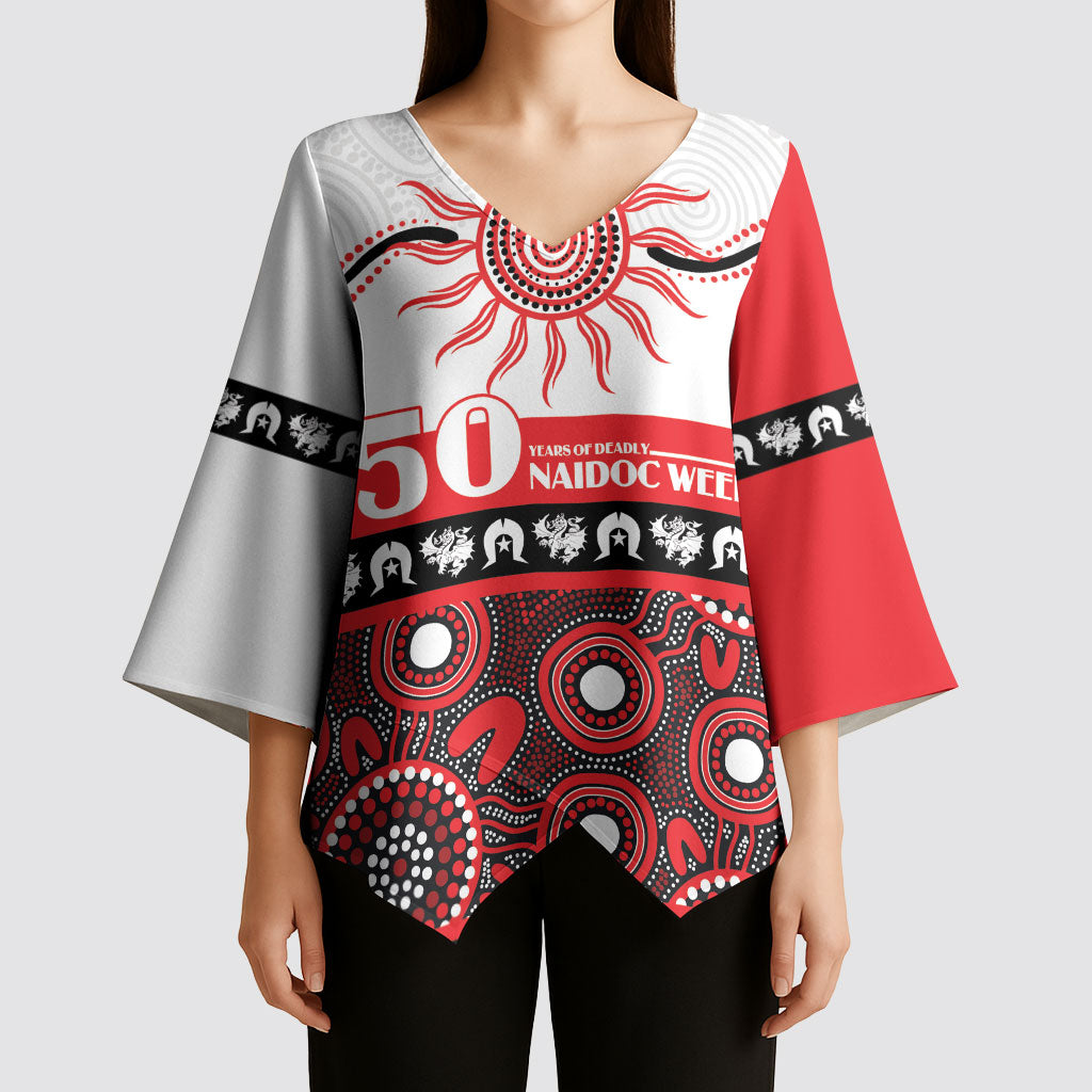 Dragons NAIDOC Week Personalised Kimono Sleeve Blouse Aboriginal Torres Strait Islanders Vibe
