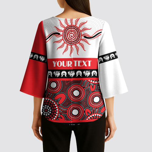 Dragons NAIDOC Week Personalised Kimono Sleeve Blouse Aboriginal Torres Strait Islanders Vibe