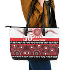 Dragons NAIDOC Week Leather Tote Bag Aboriginal Torres Strait Islanders Vibe