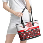 Dragons NAIDOC Week Leather Tote Bag Aboriginal Torres Strait Islanders Vibe