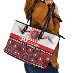 Dragons NAIDOC Week Leather Tote Bag Aboriginal Torres Strait Islanders Vibe