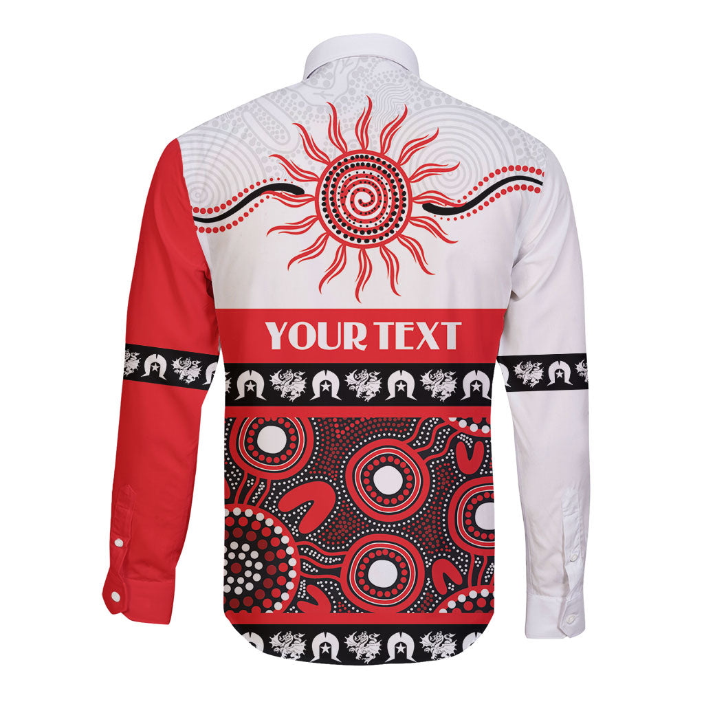 Dragons NAIDOC Week Personalised Long Sleeve Button Shirt Aboriginal Torres Strait Islanders Vibe