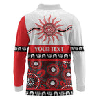 Dragons NAIDOC Week Personalised Long Sleeve Polo Shirt Aboriginal Torres Strait Islanders Vibe