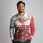 Dragons NAIDOC Week Personalised Long Sleeve Polo Shirt Aboriginal Torres Strait Islanders Vibe
