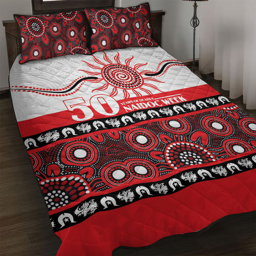 Dragons NAIDOC Week Quilt Bed Set Aboriginal Torres Strait Islanders Vibe