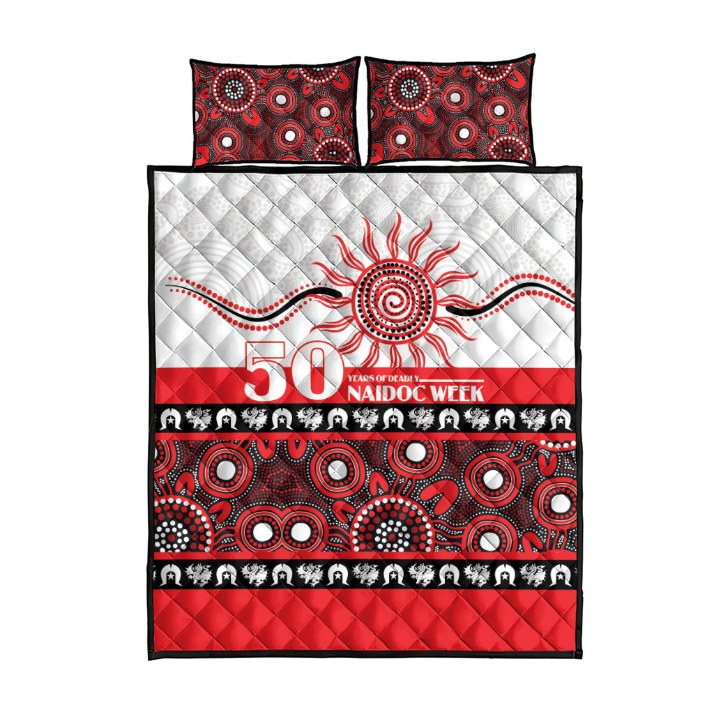 Dragons NAIDOC Week Quilt Bed Set Aboriginal Torres Strait Islanders Vibe