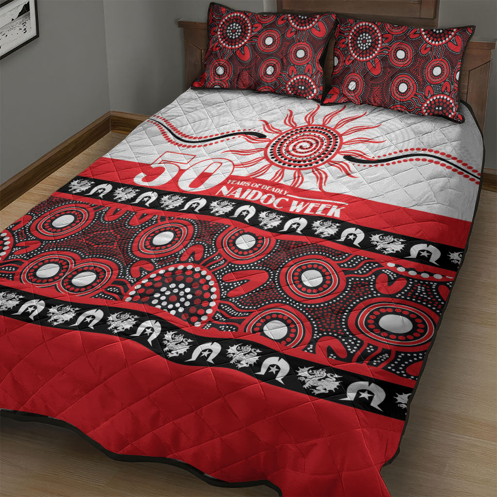Dragons NAIDOC Week Quilt Bed Set Aboriginal Torres Strait Islanders Vibe