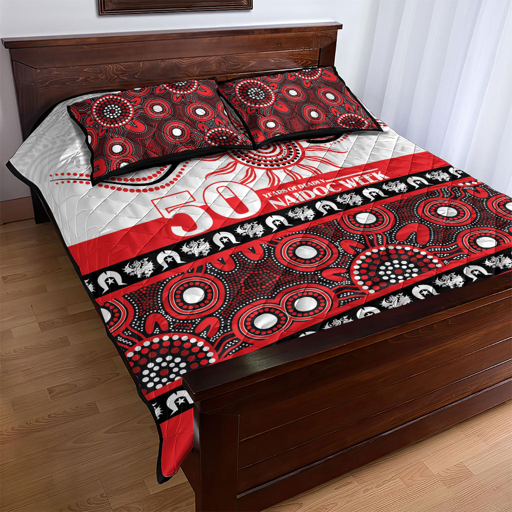 Dragons NAIDOC Week Quilt Bed Set Aboriginal Torres Strait Islanders Vibe