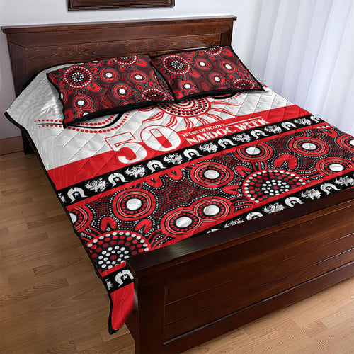 Dragons NAIDOC Week Quilt Bed Set Aboriginal Torres Strait Islanders Vibe