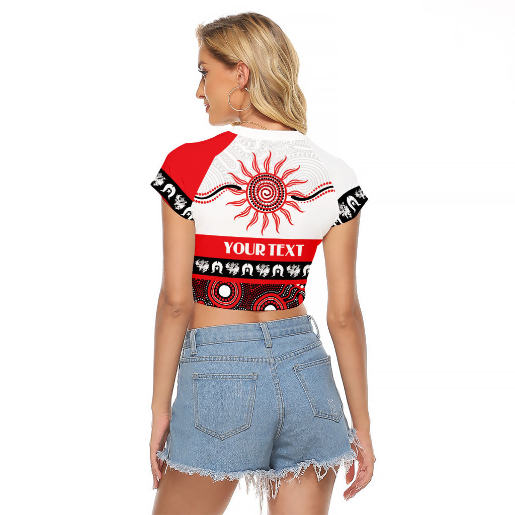 Dragons NAIDOC Week Personalised Raglan Cropped T Shirt Aboriginal Torres Strait Islanders Vibe