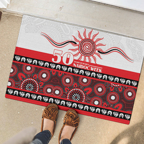 Dragons NAIDOC Week Rubber Doormat Aboriginal Torres Strait Islanders Vibe