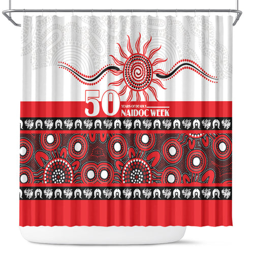 Dragons NAIDOC Week Shower Curtain Aboriginal Torres Strait Islanders Vibe