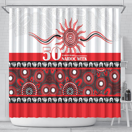 Dragons NAIDOC Week Shower Curtain Aboriginal Torres Strait Islanders Vibe