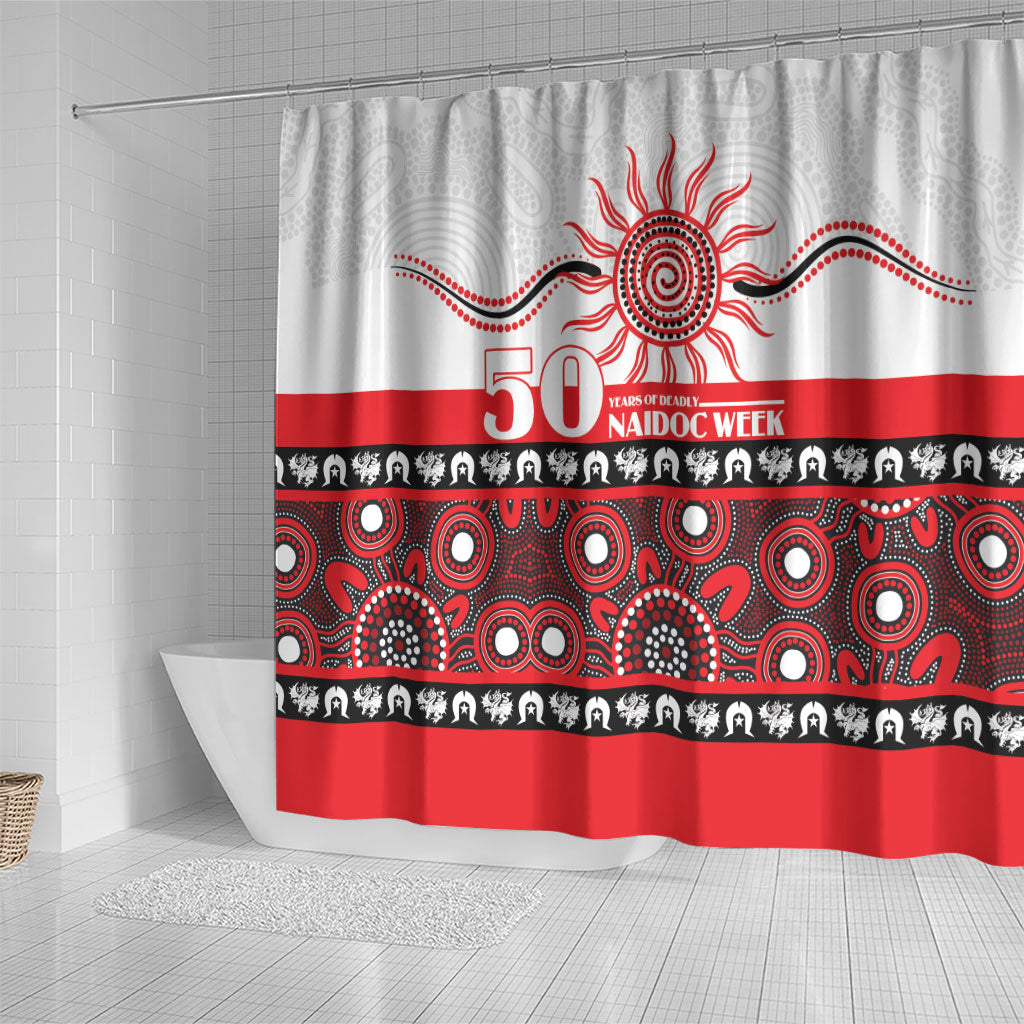 Dragons NAIDOC Week Shower Curtain Aboriginal Torres Strait Islanders Vibe