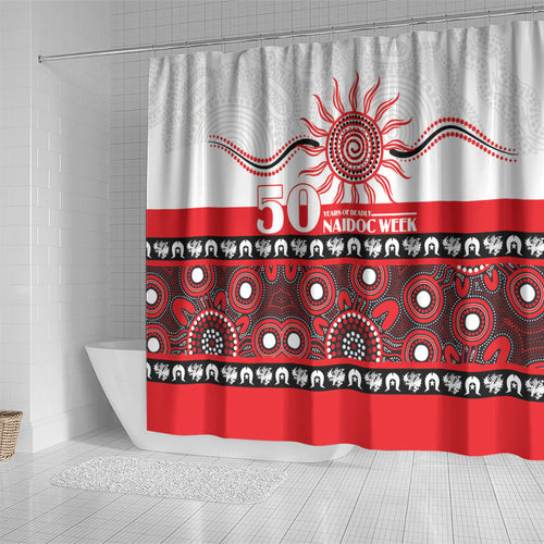 Dragons NAIDOC Week Shower Curtain Aboriginal Torres Strait Islanders Vibe