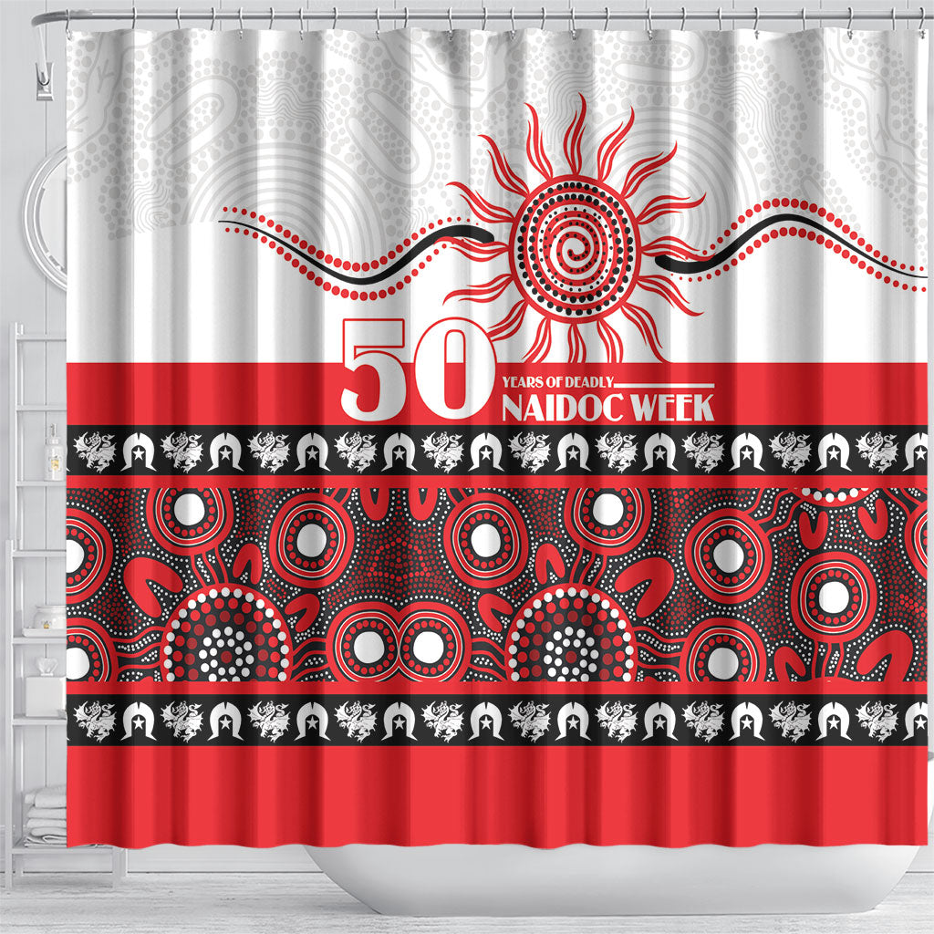Dragons NAIDOC Week Shower Curtain Aboriginal Torres Strait Islanders Vibe