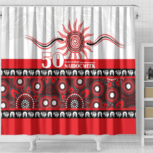 Dragons NAIDOC Week Shower Curtain Aboriginal Torres Strait Islanders Vibe