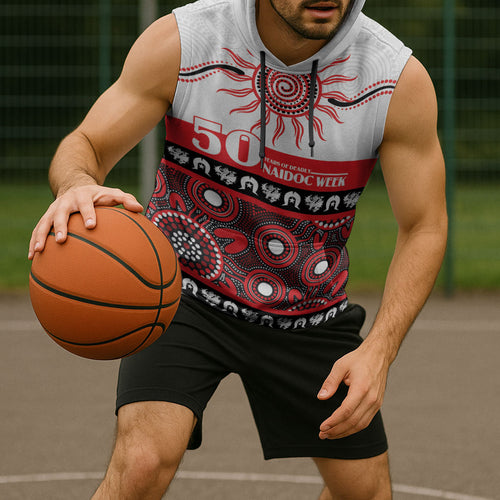 Dragons NAIDOC Week Personalised Sleeveless Hoodie Aboriginal Torres Strait Islanders Vibe