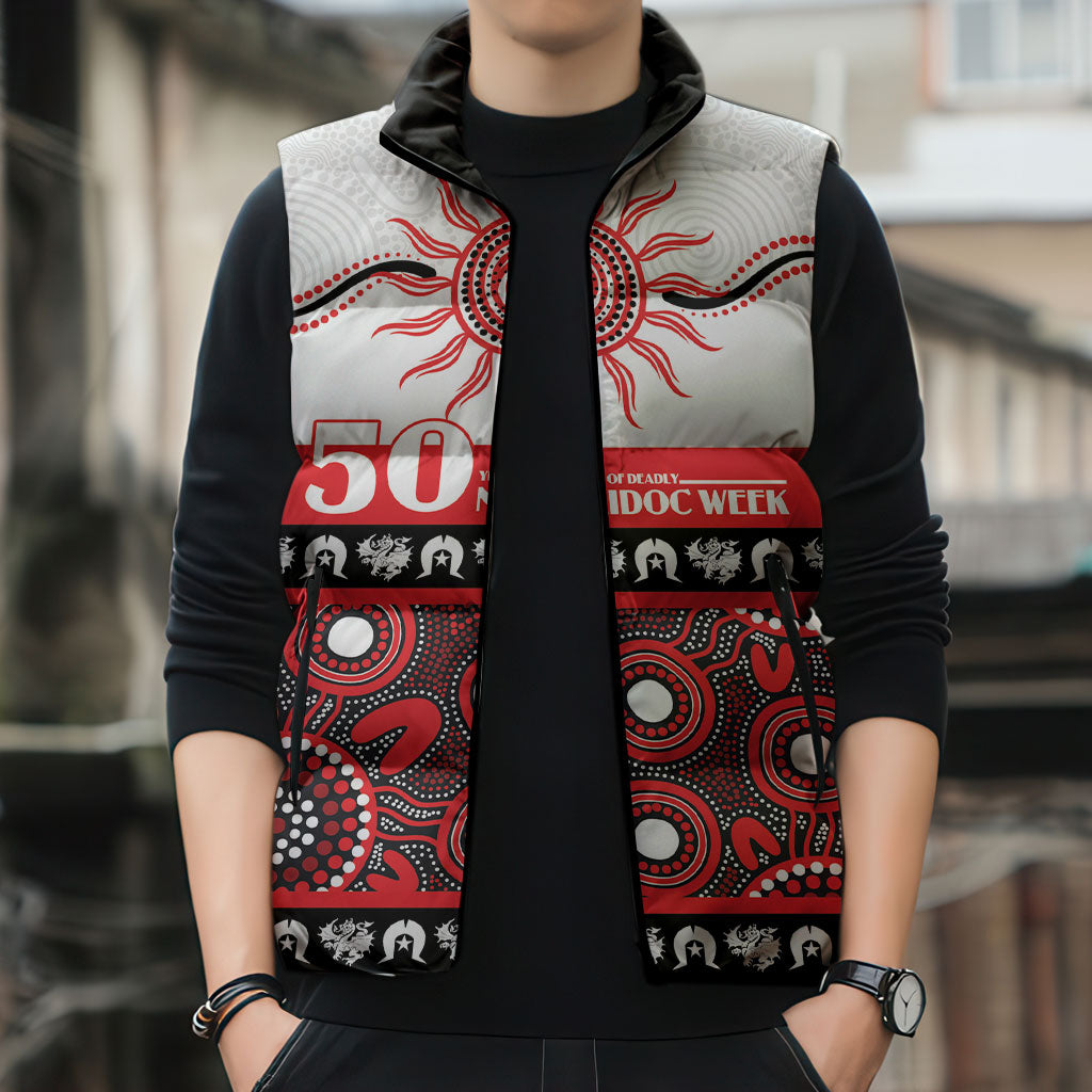 Dragons NAIDOC Week Personalised Sleeveless Puffer Jacket Aboriginal Torres Strait Islanders Vibe
