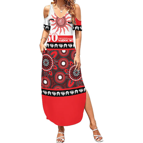 Dragons NAIDOC Week Personalised Summer Maxi Dress Aboriginal Torres Strait Islanders Vibe