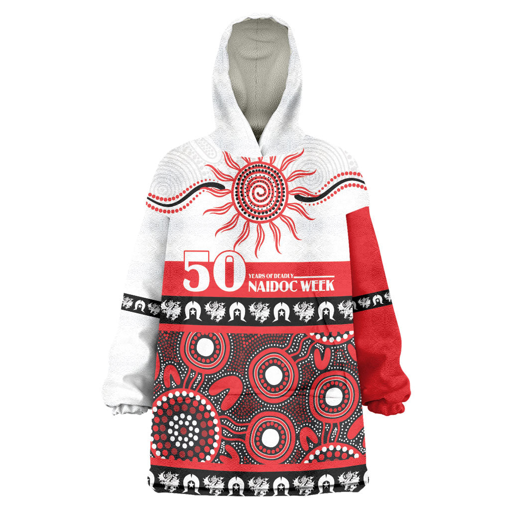 Dragons NAIDOC Week Personalised Wearable Blanket Hoodie Aboriginal Torres Strait Islanders Vibe