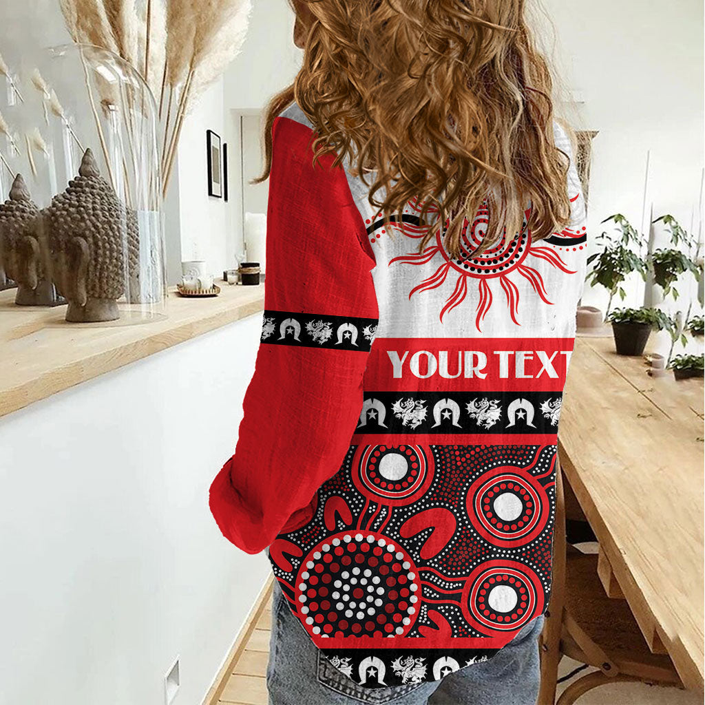 Dragons NAIDOC Week Personalised Women Casual Shirt Aboriginal Torres Strait Islanders Vibe