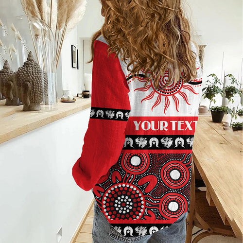 Dragons NAIDOC Week Personalised Women Casual Shirt Aboriginal Torres Strait Islanders Vibe