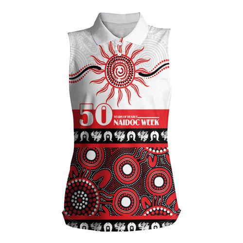 Dragons NAIDOC Week Personalised Women Sleeveless Polo Shirt Aboriginal Torres Strait Islanders Vibe