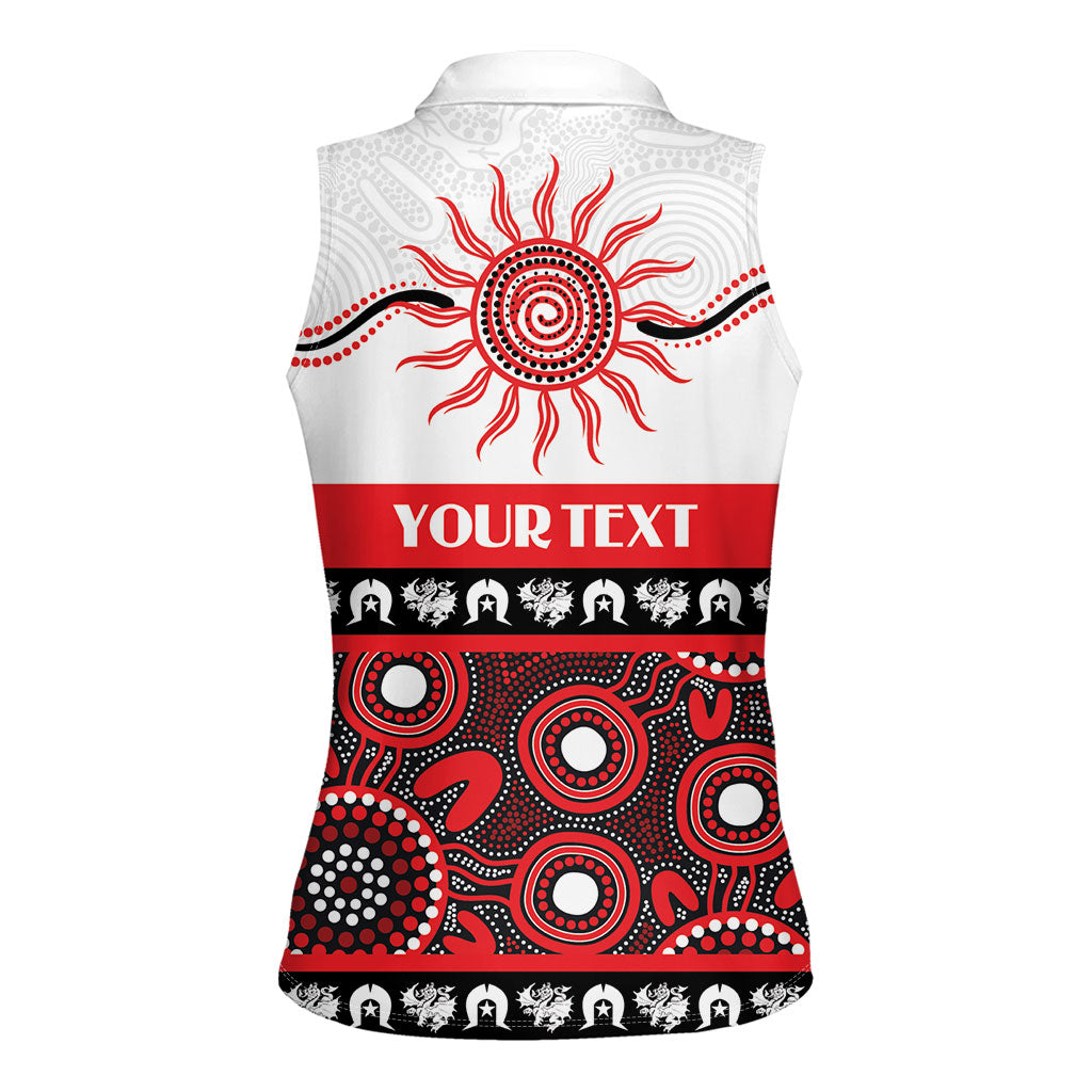 Dragons NAIDOC Week Personalised Women Sleeveless Polo Shirt Aboriginal Torres Strait Islanders Vibe