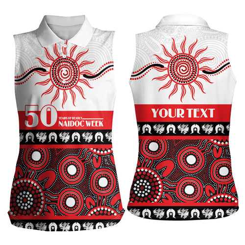 Dragons NAIDOC Week Personalised Women Sleeveless Polo Shirt Aboriginal Torres Strait Islanders Vibe
