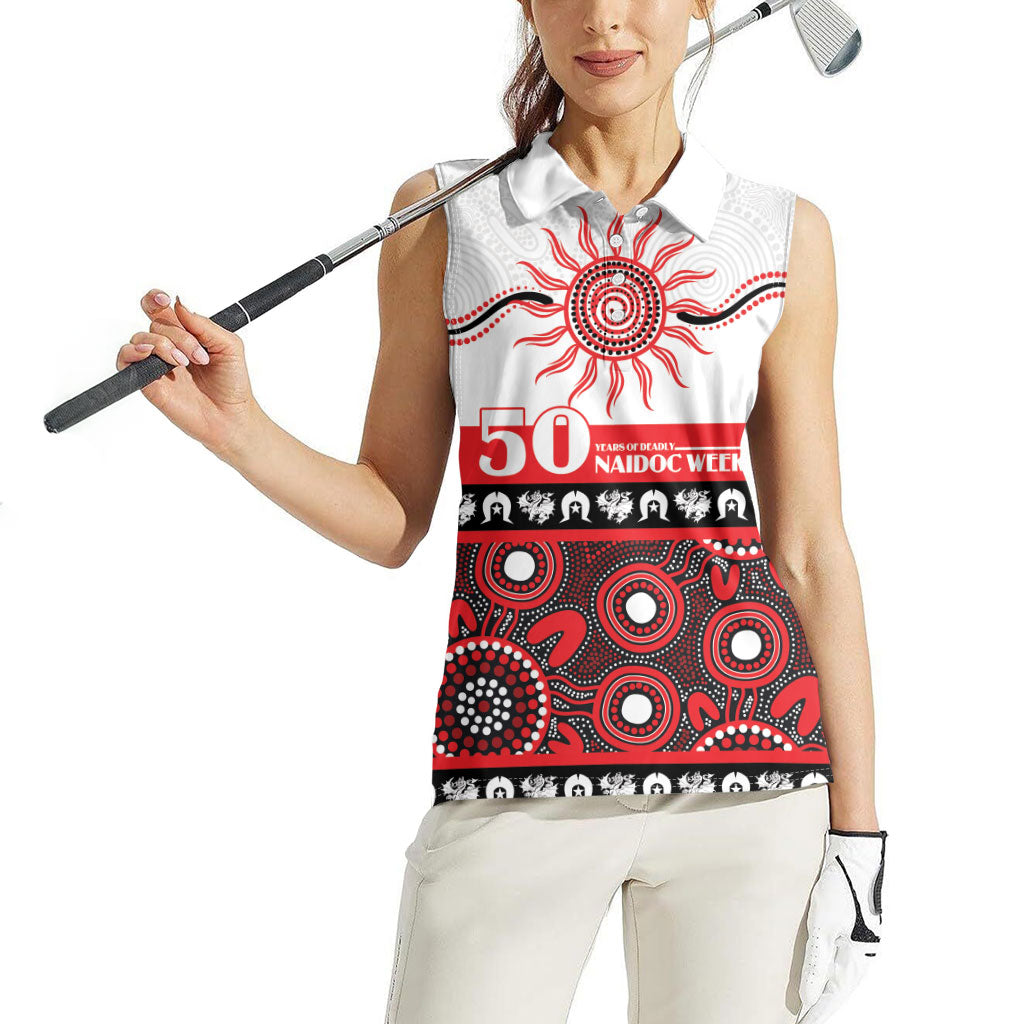 Dragons NAIDOC Week Personalised Women Sleeveless Polo Shirt Aboriginal Torres Strait Islanders Vibe