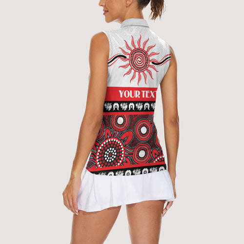 Dragons NAIDOC Week Personalised Women Sleeveless Polo Shirt Aboriginal Torres Strait Islanders Vibe