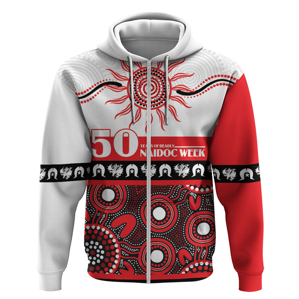 Dragons NAIDOC Week Personalised Zip Hoodie Aboriginal Torres Strait Islanders Vibe