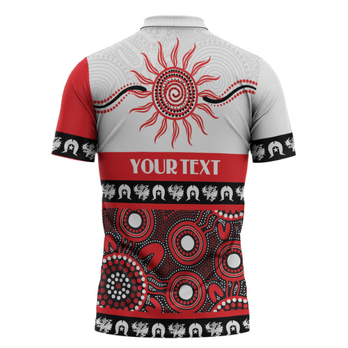 Dragons NAIDOC Week Personalised Zipper Polo Shirt Aboriginal Torres Strait Islanders Vibe