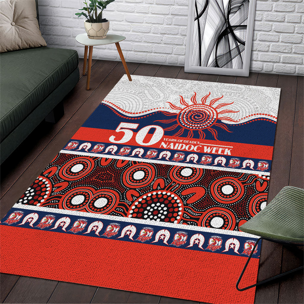 Roosters NAIDOC Week Area Rug Aboriginal Torres Strait Islanders Vibe