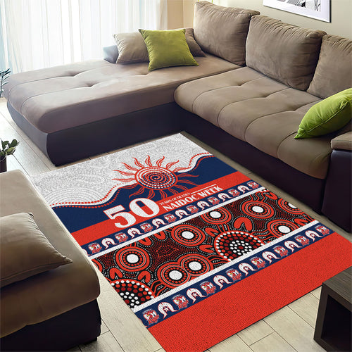 Roosters NAIDOC Week Area Rug Aboriginal Torres Strait Islanders Vibe